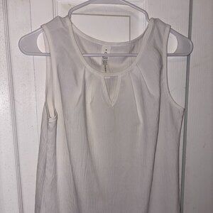 White Sleeveless Blouse